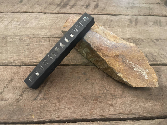 Ninja Black & Aluminum Hex - Pen Blank