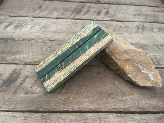 Stabilized Green Pin Oak  - Knife Handles