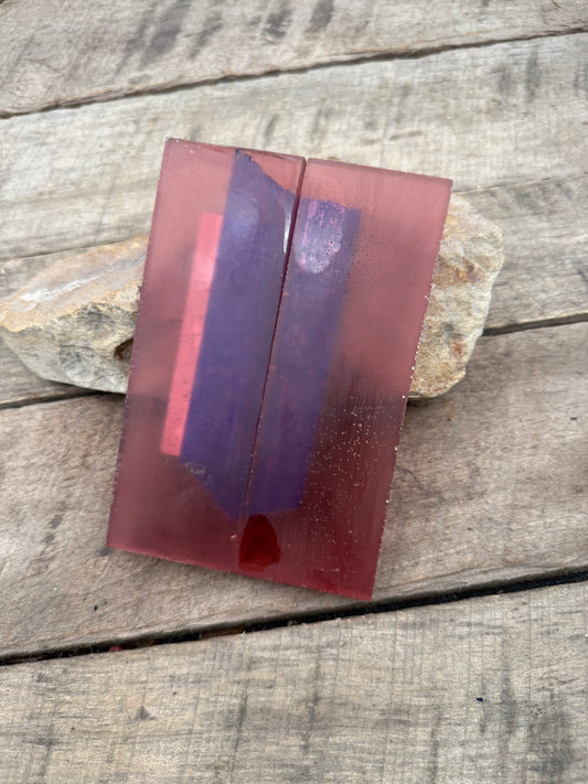 Black Cherry Transparent - Resin Knife Handle
