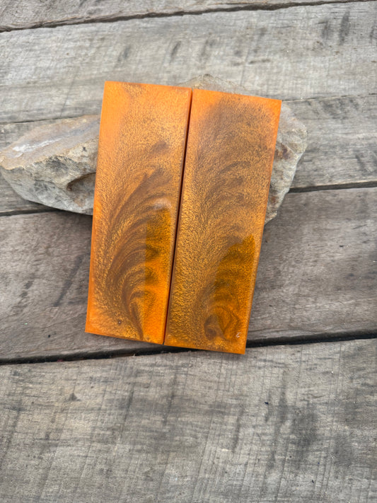 Orange Nightmare - Resin Knife Handle