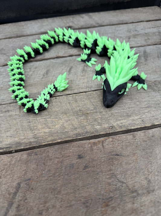 3D Printed Crystal Articulated Dragon - *Choose your Color*