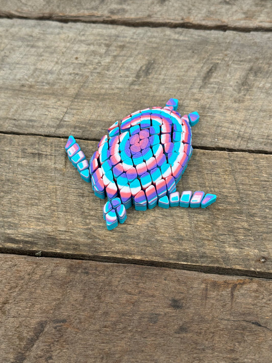 3D Printed Flexi Turtle Multi-Color