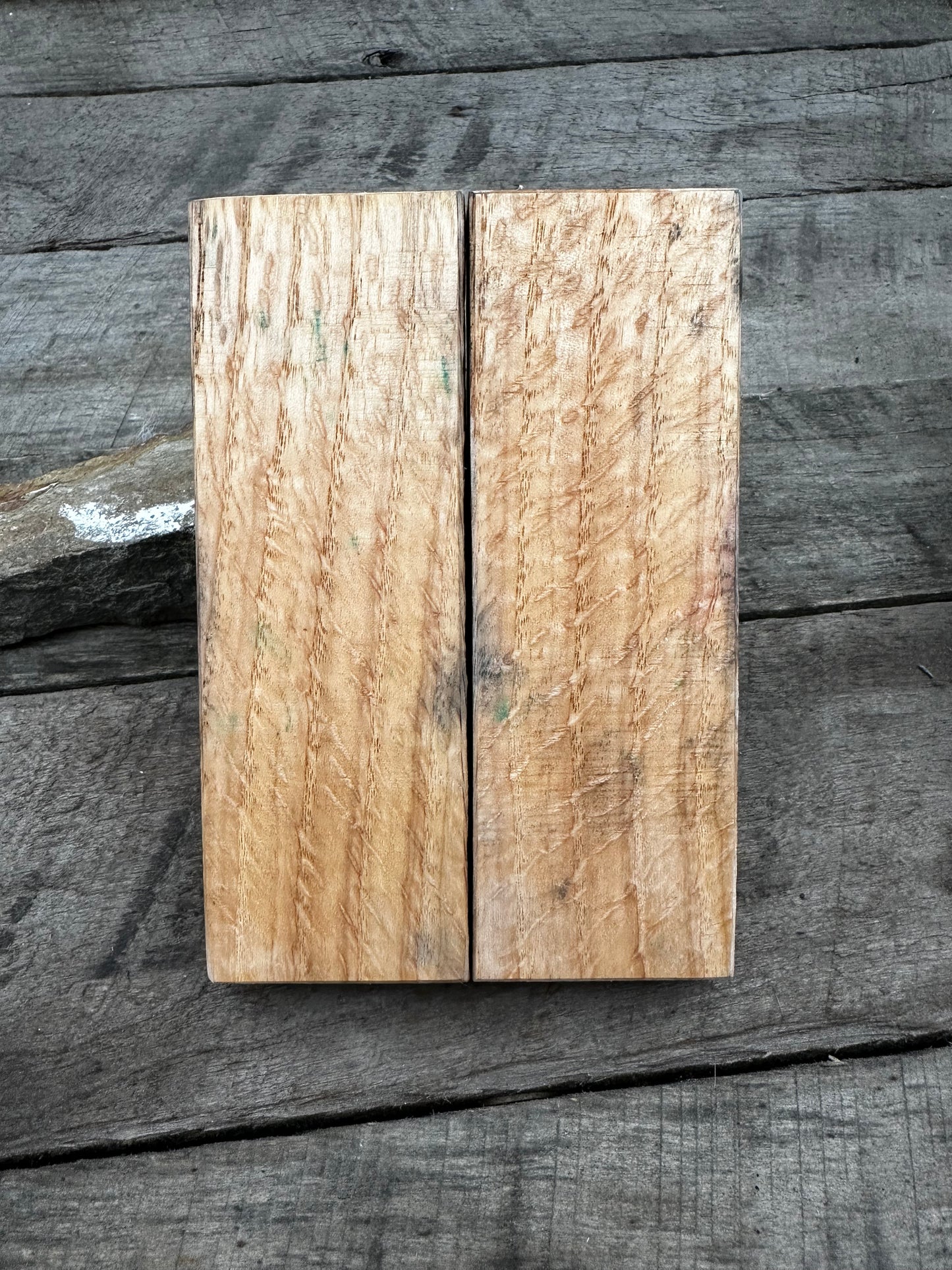Stabilized Curly Oak - Knife Handle