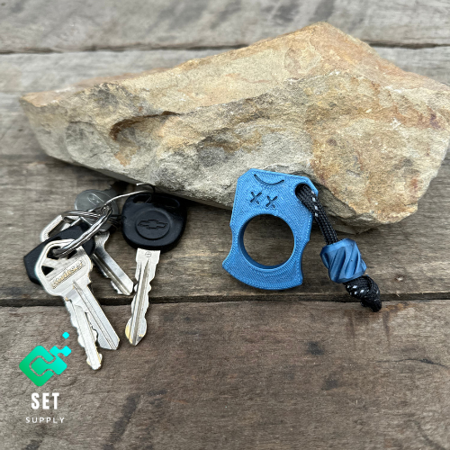 3D Printed Knuck - Blue Metal