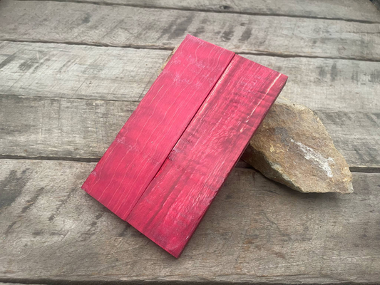 Stabilized Red Curly Maple - Knife Handles