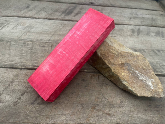 Stabilized Red Curly Maple Block - Knife Handles