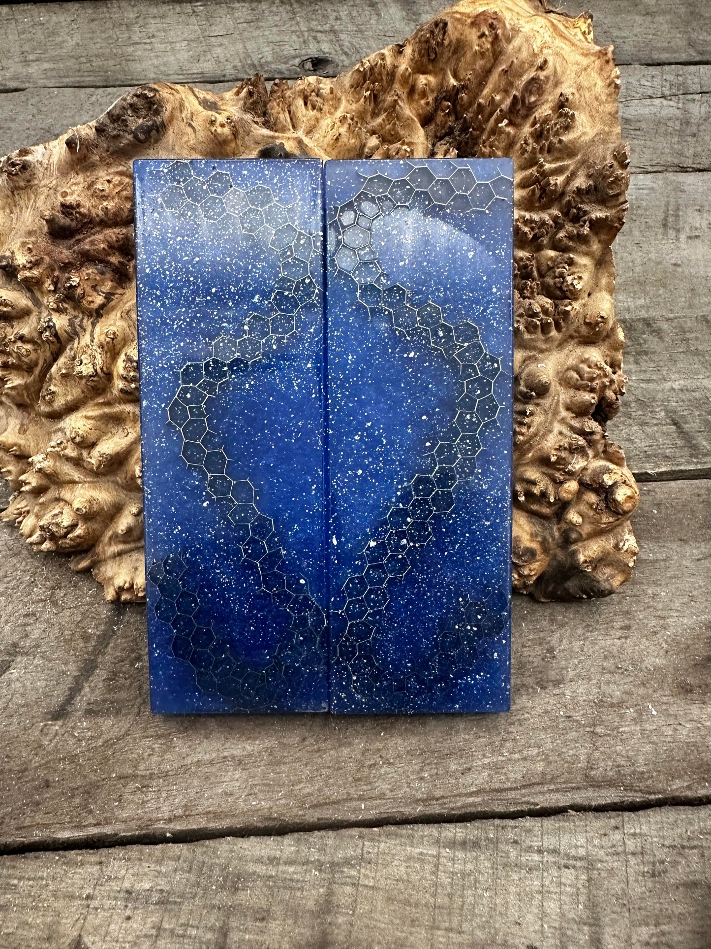 Blue Diamond Resin - Resin Knife Handle