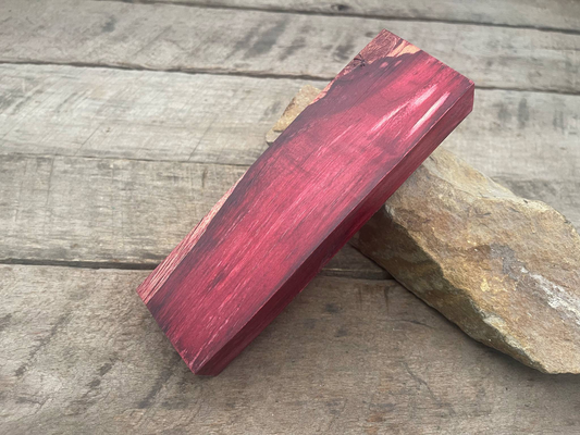 Stabilized Red Curly Maple Ambrosia Block - Knife Handles
