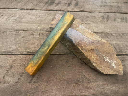 Orange & Charcoal Resin - Pen Blank