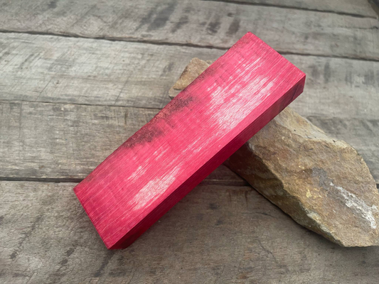 Stabilized Red Curly Maple Block - Knife Handles