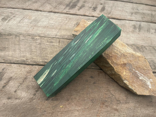 Stabilized Green Spalted Maple Block  - Knife Handles