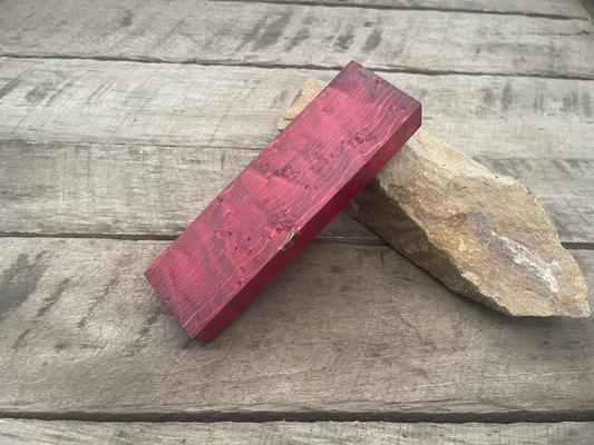 Stabilized Red Birdseye Maple Block - Knife Handles