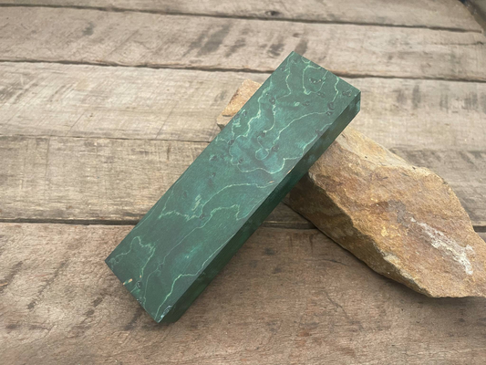Stabilized Green Birdseye Maple Block - Knife Handles