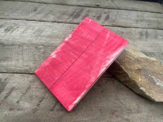 Stabilized Red Curly Maple  - Knife Handles