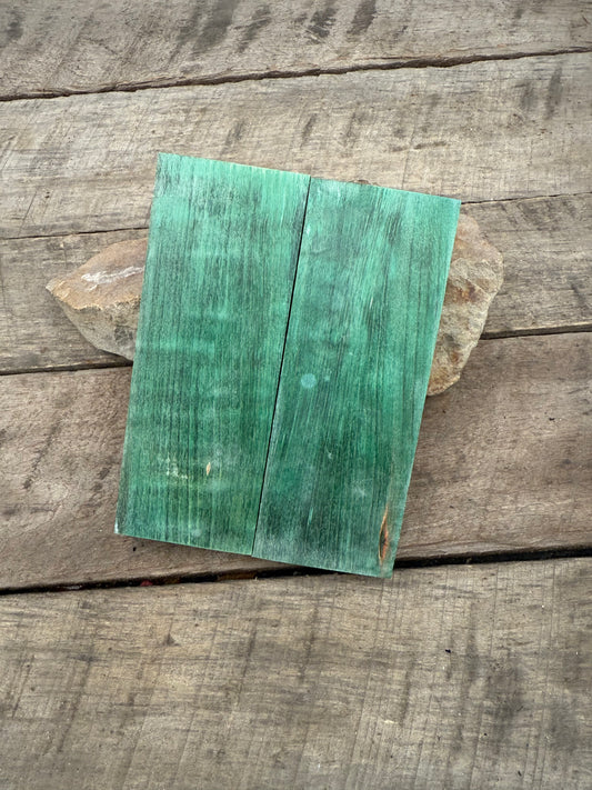 Stabilized Green Maple Ambrosia - Knife Handles