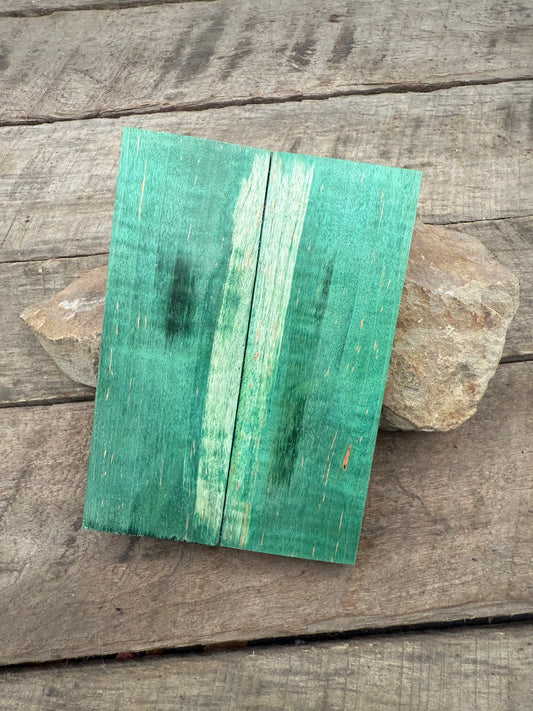Stabilized Green Maple Ambrosia - Knife Handles