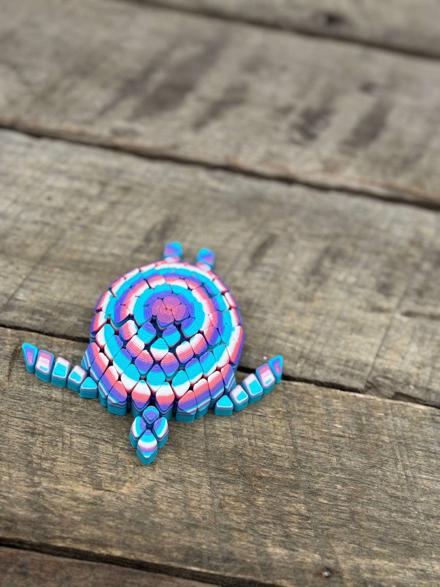 3D Printed Flexi Turtle Multi-Color